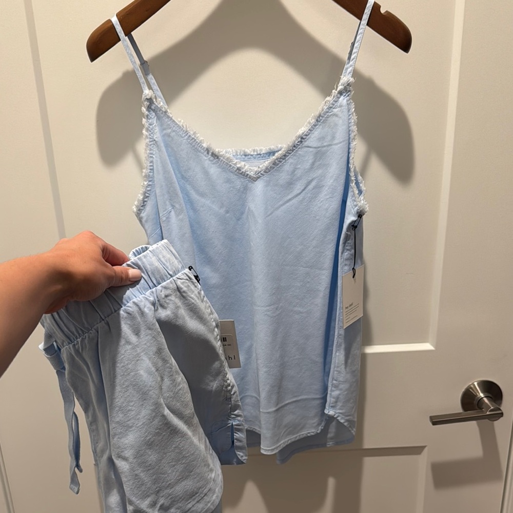Bella Dahl Light Blue Cami and Shorts Set